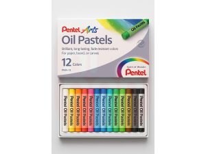 Giz de Cera Pastel Oleoso 12 Cores - Pentel
