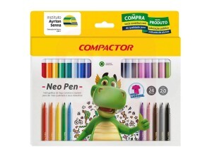 Canetinha 24 Cores Neo-Pen - Compactor