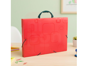 Pasta Maleta Ofício Dellofine Vermelha